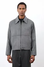 Antioch Antrasit Regular Fit Dokulu Erkek Mont