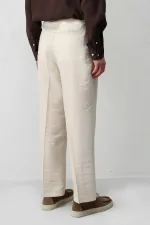 Pantalon homme Antioch Stone Lyocell coupe décontractée à plis