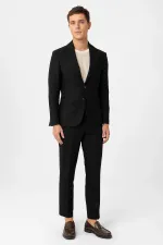 Costume classique pour homme Antioch noir, coupe slim