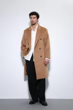 Antioch Camel Wool Blend Double-Breasted Men's Coat