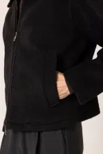 Antioch Black Relaxed Soft Textured Men's Jacket