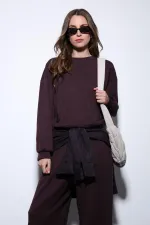 Antioch Mürdüm Geniş Paça Relaxed Kadın Takım