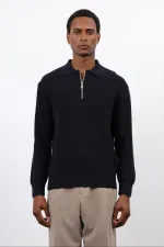 Pull en maille bleu marine Antioch pour homme