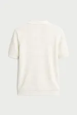 Antioch Ekru Dokulu Polo Yaka Erkek T-Shirt