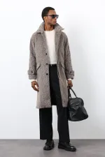 Antioch Coffee Faux Fur Men's Coat