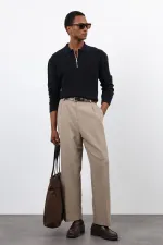 Pull en maille bleu marine Antioch pour homme