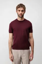 Antioch Bordo Comfort Slim Triko T-Shirt