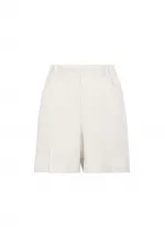 Antioch Taş Yüksek Bel Pensli  Kadın Bermuda Şort