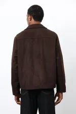 Antioch Coffee Double-Breasted Short Men's Coat