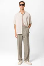 Antioch Taş Kısa Kollu Oversize Erkek Gömlek