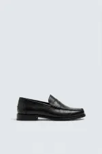 Mocassins en cuir noir Antioch