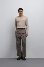 Antioch Kahve Relax Fit Ekoseli Erkek Pantolon