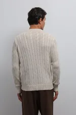 Pull en maille texturée beige Antioch pour homme