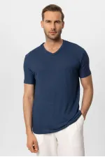 Antioch Lacivert V Yaka Basic Erkek T-Shirt