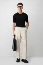 Pantalon homme Antioch Stone Lyocell coupe décontractée à plis