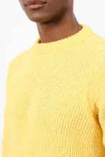Pull en maille jaune Antioch pour homme