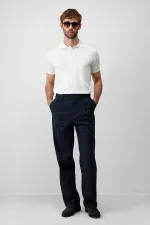 T-shirt à col polo slim confort écru pour homme Antioch