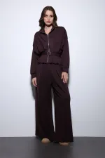 Ensemble pantalon large à ceinture Antioch Plum