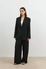 Antioch Black Double-Breasted Women's Blazer