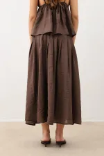 Jupe drapée pour femme Antioch Coffee