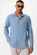 Chemise à manches longues Antioch Indigo pour homme