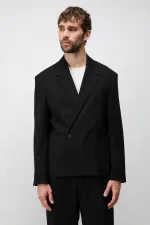 Veste blazer Antioch noire coupe décontractée pour homme