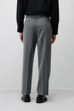 Pantalon plissé Antioch Grey Relax Fit pour homme