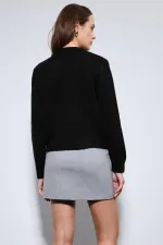 Gilet Antioch noir à texture douce