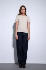 T-shirt basique beige Antioch pour femmes