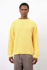 Pull en maille jaune Antioch pour homme