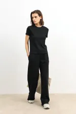 Antioch Siyah Dökümlü Kadın Eşofman Takım