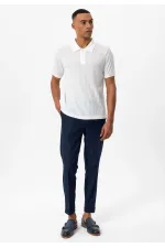 Antioch Beyaz Slim Fit Polo Yaka Erkek T-Shirt
