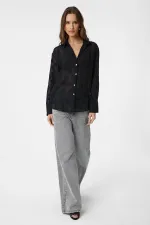 Antioch Black Patterned Transparent Shirt