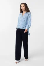 Antioch Blue Draped Kimono Women's Shirt