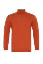 Antioch Kiremit Tam Boğazlı Erkek Triko