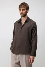 Antioch Light Brown Technical Regular Fit Men's Shirt