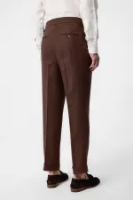 Antioch Coffee 100% Linen Italian Cut Men's Trousers