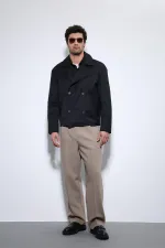 Antioch Siyah Crop Fit Erkek Trençkot Antioch Siyah Crop Fit Erkek Trençkot