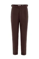 Antioch Light Brown 100% Linen Italian Cut Men's Trousers