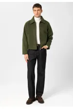 Antioch Khaki Relaxed Soft Textured Men's Jacket