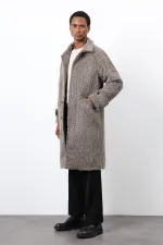 Antioch Coffee Faux Fur Men's Coat