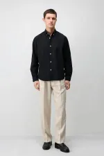 Antioch Siyah Relax Fit Erkek Gömlek