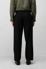 Antioch Siyah Relaxed Fit Pileli Erkek Pantolon