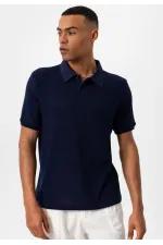 Antioch Lacivert Slim Fit Polo Yaka Erkek T-Shirt