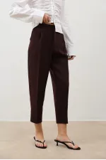 Antioch Bordo Pensli Kadın Pantolon