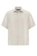 Antioch Taş Kısa Kollu Oversize Erkek Gömlek