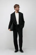 Veste blazer Antioch noire coupe décontractée pour homme