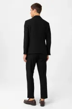 Costume classique pour homme Antioch noir, coupe slim