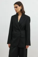 Antioch Black Double-Breasted Women's Blazer