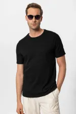 Antioch Black Basic Crew Neck Men's T-Shirt